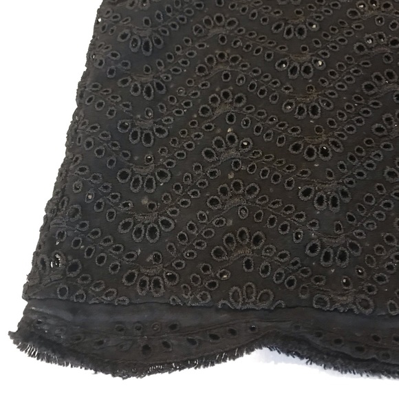 JOIE 100% silk Black Fanny Eyelet Blouse ▪️sz XS - Picture 6 of 8
